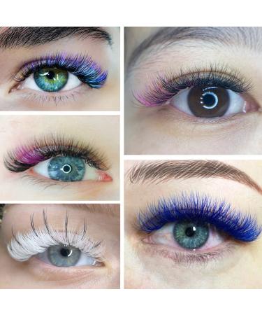 Shop Nagaraku Gradient Colored Volume Eyelash Extensions - 16 Rows 0.07 D Curl Ombre Green & Blue 9-15mm Premade Supplies - Buy Online on GoSupps.com