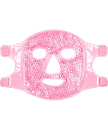 MUNSKT Cooling Mask Gel Beads Hot & Cold Soothing Therapy Reusable Ice Mask with Elastic Band for Migraine Sinus Pain Inflammation Face Puffiness Dry Eyes Headache Hangover - Buy Online on GoSupps.com