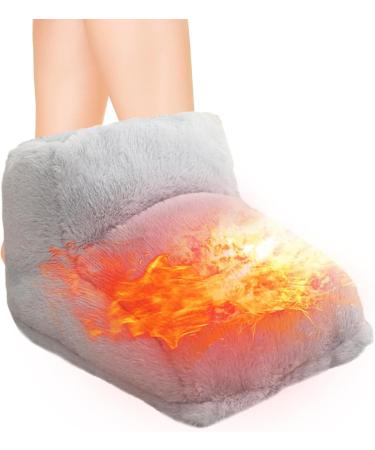Rechargeable Heated Foot Warmer - Non-Slip Full Wrap Heater for Thick Feet | Cozy Support for Men & Women - Gray - Buy Online on GoSupps.com