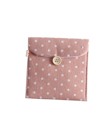 Beavorty Menstrual Pouch Napkin Storage Bag Plain Secret Pouch Women Purse Pad Holder Wallet Bracket Ordinary Pink Menstrual Pouch Plain Secret Pouch Pink medium