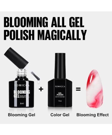 TOMICCA Clear Blooming Gel Nail Polish - Soak Off UV LED Blossom Gel for Watercolor Effect and Marble Nail Art Design - Buy Online on GoSupps.com