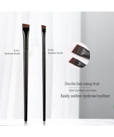 6-Piece Eyeliner Brush Set | Flat & Bent Eyeshadow Brushes for Wet Powder Liquid & Gel | Perfect Eyebrow Comb | International Shipping - Buy Online on GoSupps.com