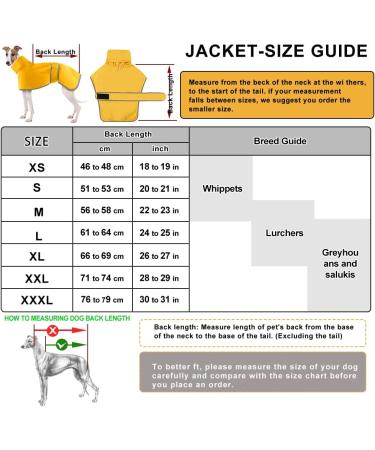 Waterproof Greyhound Rain Coat - Light & Durable Whippet Coat for All Sizes | Summer & Winter Dog Coats - XXX Large Yellow - Buy Online on GoSupps.com