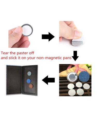Mermaid Style Magnetic Makeup Palette with Mirror | Empty Storage Box + 20 Metal Stickers for Eyeshadows & Highlighter - Buy Online on GoSupps.com