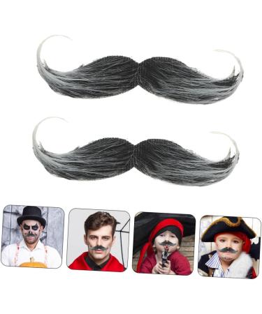 NOLITOY 2pcs Halloween Beard Wig Dreses Lifelike Beard Costume Halloween Cosplay Beards Prom Elder Handlebar - Buy Online on GoSupps.com