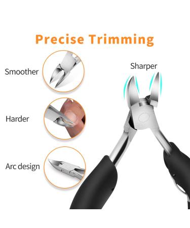 Professional Thick Toenail Clippers for Seniors & Adults | Heavy Duty Stainless Steel Podiatrist Nail Scissors with Easy Grip Handle - Includes Nail File - Buy Online on GoSupps.com