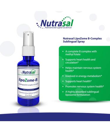 Nutrasal LipoZome B-Complex Vitamin B12 Sublingual Spray 2 FL Oz - Buy Online on GoSupps.com