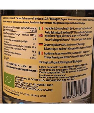  Re Modena Bis Organic Balsamic Vinegar ReModena: Apple Condiment and Classic Modena IGP 250ml x 2 - Buy Online on GoSupps.com