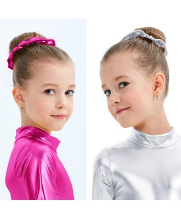 Kepblom 12-Piece Shiny Metallic Scrunchies - Ponytail Holders for Girls - Multi-Color - Pack of 1 - Buy Online on GoSupps.com