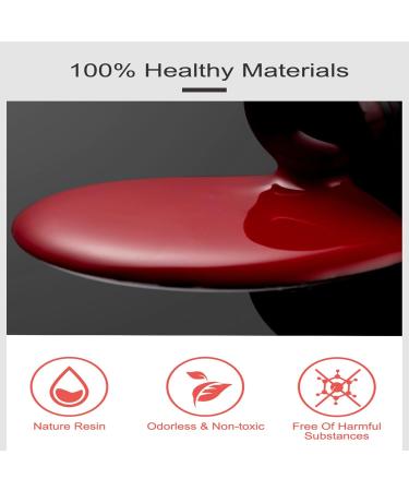 Shefave Gel Nail Polish 7ml Soak Off Gel Polish UV/LED Nail Art Manicure Nail Varnish Gel Long Lasting Chip Resistant High Glossy Easy to Apply Salon & Home Use (Red) - Buy Online on GoSupps.com
