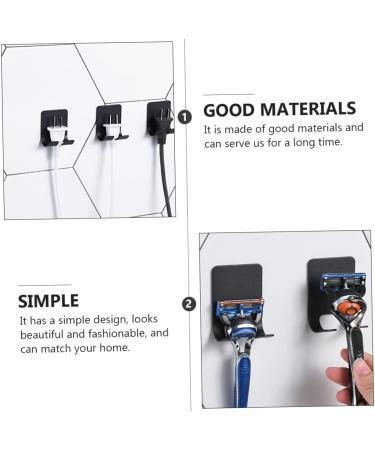 Buy Homsfou 8 STK Stainless Steel Razor Hooks - Self-Adhesive Shower Wall Holders for Mobile Phones & Wardrobe | Durable & Stylish - Buy Online on GoSupps.com