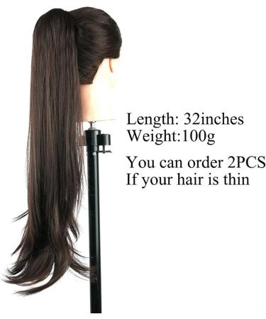 32inch Synthetic Ponytail Hair Extensions Long Layered Wave Curly Ponytail Flexible Wrap Around Fake Tail Hair Extensions Natural Curly Hairpiece (Color : P4-27) - Buy Online on GoSupps.com