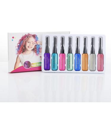 Hair Chalks for Girls 8 Coloured Hair Dye Temporary Washable Hair Spray Colour for Kids Men and Woman - Buy Online on GoSupps.com
