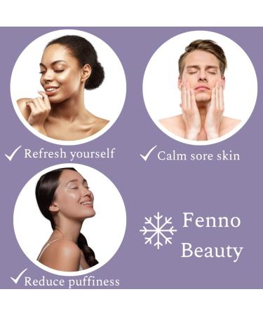 Fenno Beauty Ice Roller for Face & Eyes - Puffiness Relief, Wrinkles, Lifting - Purple Silicone - Buy Online on GoSupps.com