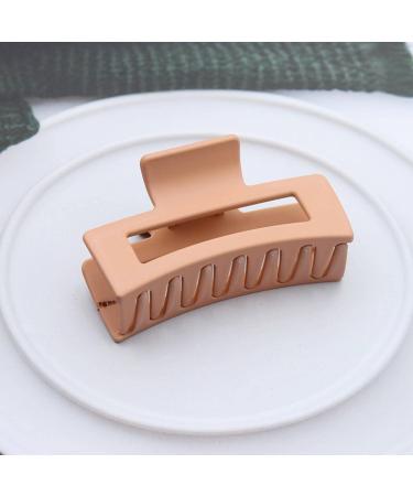 Hollow Frosted Square Grab Clip 8.5cm Medium Hair Clip Sweet Beauty Shark Clip (Set Of 8) Claw Clips For Thick Hair 8PC - Buy Online on GoSupps.com