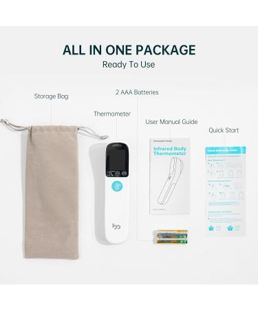No-Touch Forehead Thermometer - 1s Accurate Reading 3-Color Indicator 2-in-1 Infrared for Adults & Kids Fever Alarm - Buy Online Worldwide - Buy Online on GoSupps.com