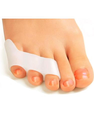 Jinlanshop 4-Piece Silicone Toe Spreader & Separator - Universal Size White Protector for Small Toes | Prevent Overlapping - Buy Online on GoSupps.com