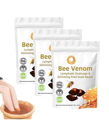 Bee Venom Lymphatic Drainage & Slimming Foot Soak Beads Bee Venom Foot Soak Body Detox Foot Soak Beads Aprolo Detoxingherbs Cleansing Foot Soak Beads (30PCS)