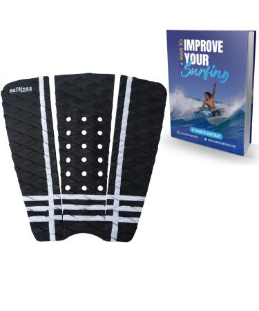 Madness Surfcraft Premium 3 Piece EVA Surfboard Deck Traction Pad with Kicker for Surf Board & Skimboard & Improve Your Surfing eBook