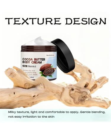 VSDFAW Cocoa Butter Body Cream with Tocopherol & Coconut Oil Body Butter Creamy Moisturizer for Long-Lasting Moisture & Soft Skin(4.23Oz/Pcs) (2Pcs) - Buy Online on GoSupps.com