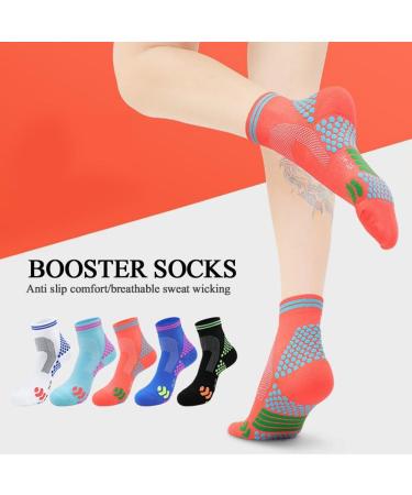 2023 Far Infrared Schorl Titanium Ion Heightening Socks - Medium Orange | Breathable & Comfortable | Non-Binding - Buy Online on GoSupps.com