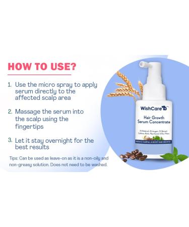 WishCare Hair Growth Serum - 3% Redensyl 4% Anagain Caffeine & Biotin - Best Hair Growth Solution for Men & Women | International Shipping - Buy Online on GoSupps.com