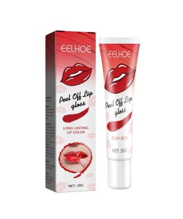 Eastuy Peel-Off Lip Gloss Tint | Peel-Away Lip Tint 0.71 oz - Cup Color Lipstick Peel-Off Long-Lasting Lip Gloss for Girls' Birthdays Eastuy