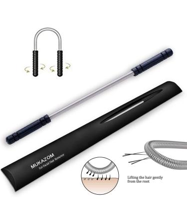 Mukazom Facial Hair Removal Spring Epilator for Women - Remove Hair on Cheeks, Neck, Upper Lip, and Chin - Black - Buy Online on GoSupps.com