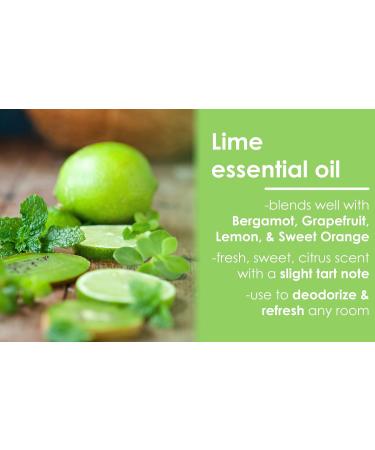 Lime Essential Oil 8 fl oz (237 ml) Aluminum Bottle w/Plug Cap 100% Pure Essential Oil GreenHealth - Buy Online on GoSupps.com