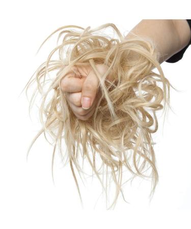 SEGO hairpiece hair tie curly updo hair bun hairband hair extension natural 45G dark blonde & blonde #18H613