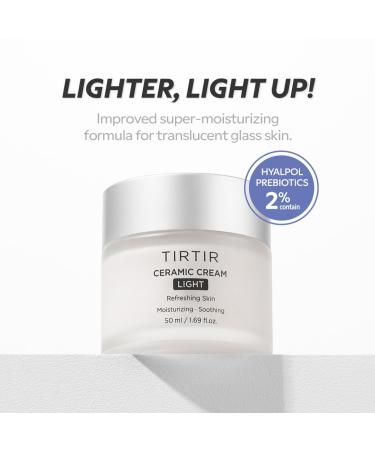 Buy TIRTIR Ceramic Cream Light - Deep Moisturizer for Glass Skin | Lightweight Korean Skincare with Polyglutamic Acid & Centella Asiatica | 1.69 Fl Oz - Buy Online on GoSupps.com