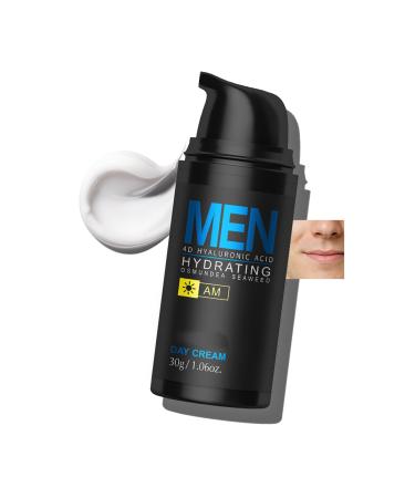 Easilydays Mens Face Moisturizer Cream, 4D Hyaluronic Acid Multi-Level Hydration Facial Moisturizing Cream, Wrinkle for Men with Osmundea Seaweed, Centella Asiatica, Fast Absorbing, Non-Greasy