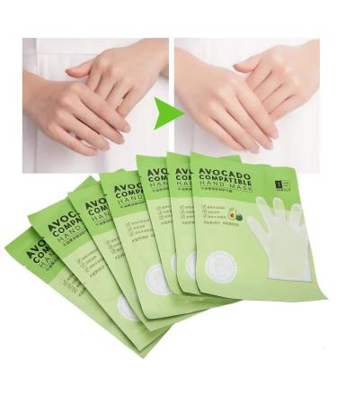 Hand Peel Mask - 7 Avocado Skin-Friendly Moisturizing Masks for Dry Hands Repair | Unisex Hand Care - Buy Online on GoSupps.com