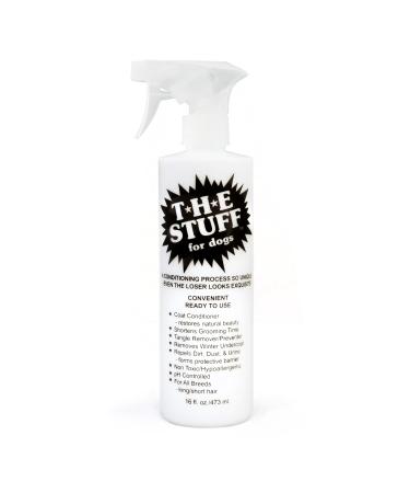 THE Stuff Leave-In Dog Conditioner and Detangler Spray | 16oz Ready to Use | Perfect Solution for Managing Matted Dog Hair Dog Detangling and Dematting Spray - Buy Online on GoSupps.com