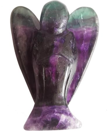 Shop Lovionus89 Hand-Carved Purple Fluorite Angel Statue - 5cm Healing Crystal Pocket Decoration - Buy Online on GoSupps.com