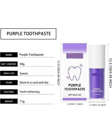 Purple Toothpaste - Cleans Teeth Surfaces Reduces Deposits Prevents Tartar Buildup Maintains Fresh Oral Keeps Teeth Bright & Clean(5pcs) - Buy Online on GoSupps.com