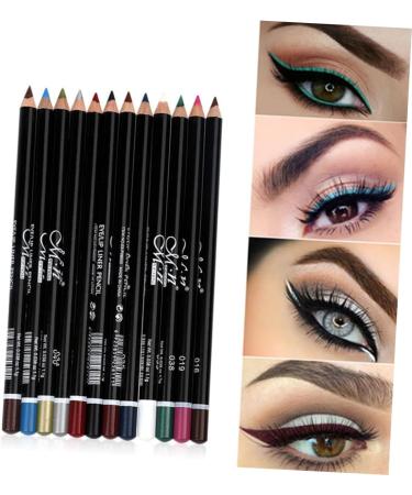 KALLORY Lip Makeup 12 Pcs Colored Eyeliners Eyeliner Pen Makeup Eyeliner Set Lip Line Make up Lip Liner Pencils - Buy Online on GoSupps.com