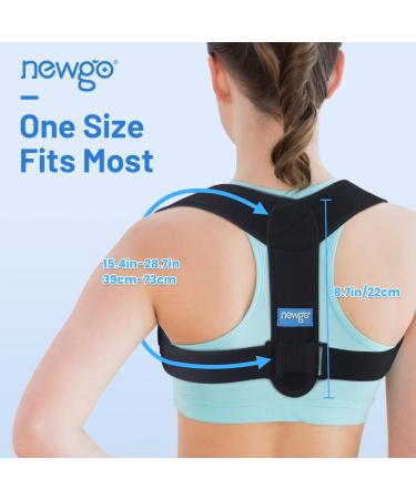 NEWGO Posture Corrector Back Brace - Adjustable Posture Support for Men & Women | Mid & Upper Spine Pain Relief | Breathable Design for Comfort - Buy Online on GoSupps.com