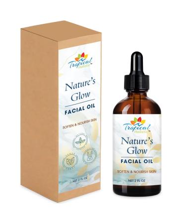 Nature's Glow Facial Oil| Anti-Aging Face Oil| Infused with Green Tea Jojoba Vitamin E Carrot | Lightweight & Non-Greasy| Suitable for All Skin Types 2 fl oz