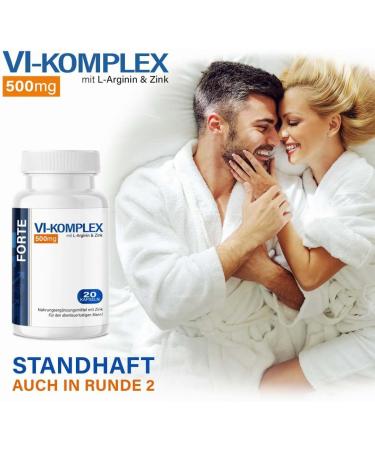 VI Complex Forte: Premium Pleasure Pills for Men | High Dose L-Arginine & Maca | Instant Effect - Buy Online on GoSupps.com