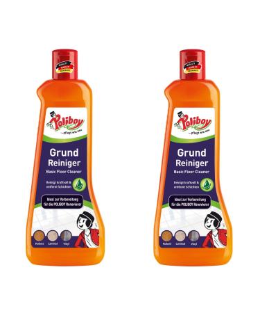 Poliboy - basic cleaner for waterproof floors - ideal as pretreatment for renovators - soil cleaning - 2 Series Pack - 2x500ml - Made in Germany Grund cleaner 1 L (1 SPACE)