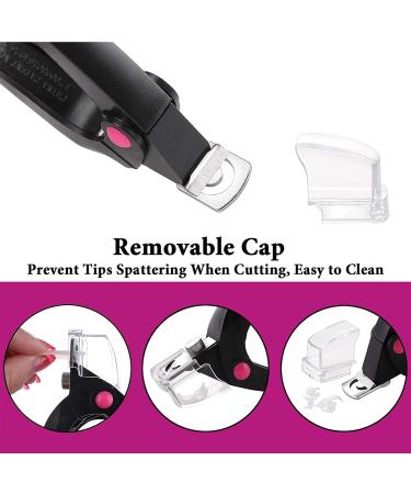 Adjustable Black False Nail Clippers | Art Nail Trimmer with Rotary Plate for Perfect Shapes | International Shipping - Buy Online on GoSupps.com