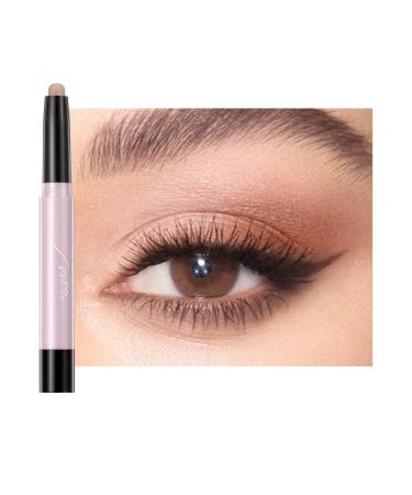 Eyeshadow Stick Metallic Shimmer Cream Eyeshadow Pencil Eye Brightener Stick Smoky Eye Shadow Pen Waterproof Highlighter Makeup for Girls Women Sparkling Eye makeup (#1 (mat)))