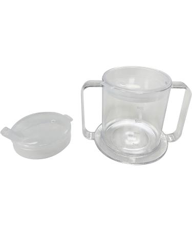 2-Handle Adult Sippy Cup with 2 Style Lids - Spill-Resistant Lightweight Drinking Mug for Elderly - Ideal for Hot and Cold Beverages - Buy Online on GoSupps.com