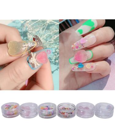 Housoutil 2 Sets Heart Polymer Clay Slices Sticker for Nails Heart Nail Gems Nail Decor Nail Stickers for Nail Art Stickers for Nails Gem Stickers Fruit Decor Ceramics Fudge 4X4X2cmx2pcs As Shown Bx2pcs - Buy Online on GoSupps.com