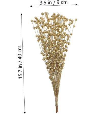 HOMSFOU 3 Bunches Imitation Golden Powder Berry Fake Christmas Picks Christmas Tree Decoration Sparkling Floral Sprays Artificial Berry Twig Stem Autumn Berry Picks Plastic Holly Vase - Buy Online on GoSupps.com