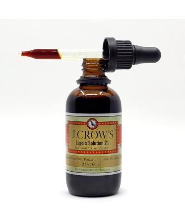 J.CROW'S 2% Lugol's Iodine Solution with Potassium Iodide | Made in USA | 2oz Frustration-Free Packaging | Pack of 2 - Buy Online on GoSupps.com