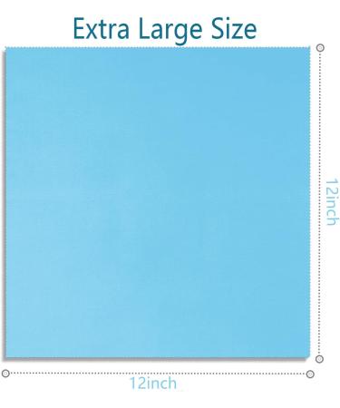 Extra Large Blue Eyeglass Cleaning Cloths (6pcs) - Premium Lens Wipes for Effective Cleaning | International Shipping Available - Buy Online on GoSupps.com
