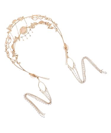 BESTYASH Crown Tassel Hair Accessory Hair Hoop Chinese Wedding Headband Chinese Wedding Hairband Chinese Wedding Hair Headpiece Head Decor Chinese Wedding Headpiece with Tassel Party Favors