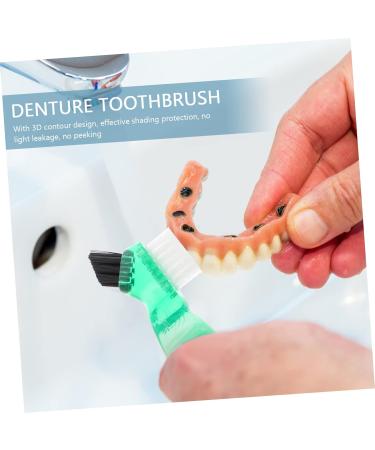 Magiclulu 4-Piece Prosthetic Toothbrush Set - Double Head Mini Oral Care Tool for Practical Cleaning & Portability - Buy Online on GoSupps.com